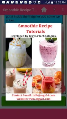 SMOOTHIE RECIPE TUTORIALS android App screenshot 1